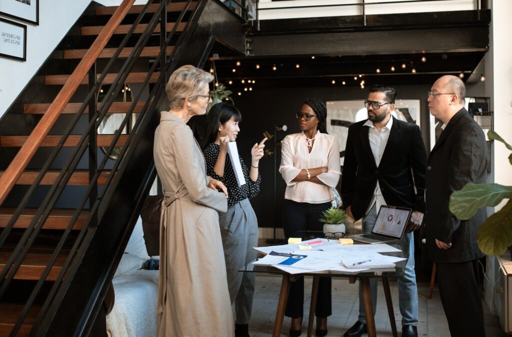 Group of Business People Having a Meeting
